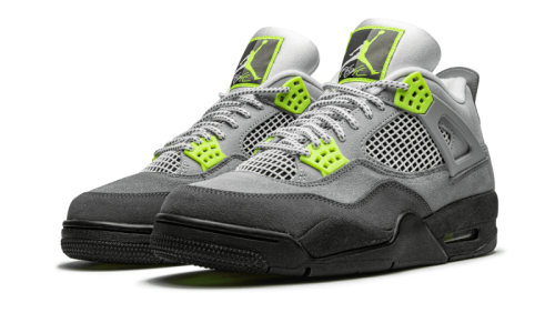 Alternative view of Air Jordan 4 Neon Volt