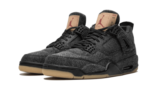 Alternative view of Air Jordan 4 Retro Levi's Black