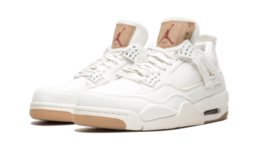 Alternative view of Air Jordan 4 Retro Levi's White