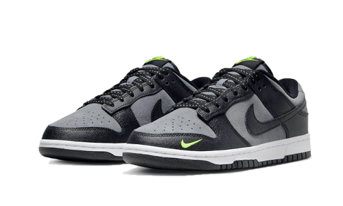Alternative view of Nike Dunk Low Black Grey Green Strike