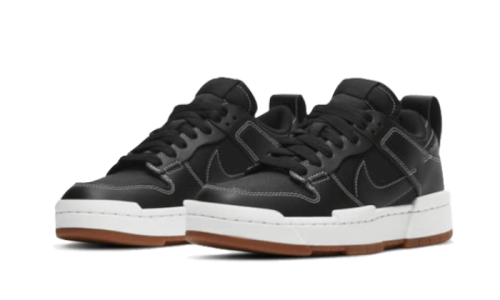 Alternative view of Nike Dunk Low Disrupt Black White Gum