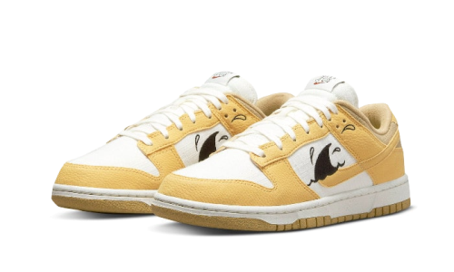Alternative view of Nike Dunk Low Retro Sun Club Wheat Grass Orange