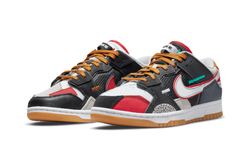 Alternative view of Nike Dunk Low Scrap University Red