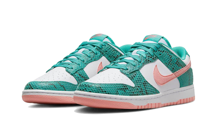 Nike Dunk Low Snakeskin Washed Teal Bleached Coral - Image 2