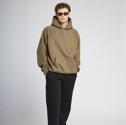 Alternative view of Fear of God Essentials Hoodie Wood