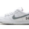 Nike SB Dunk Low Supreme White Metallic Silver