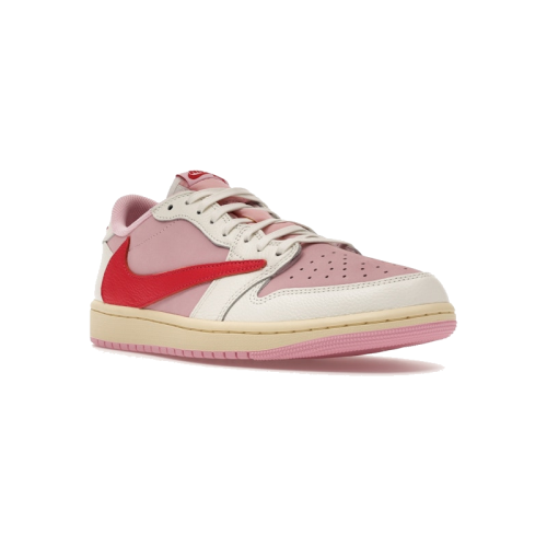 Alternative view of Air Jordan 1 Retro Low OG SP Travis Scott Sail Tropical Pink
