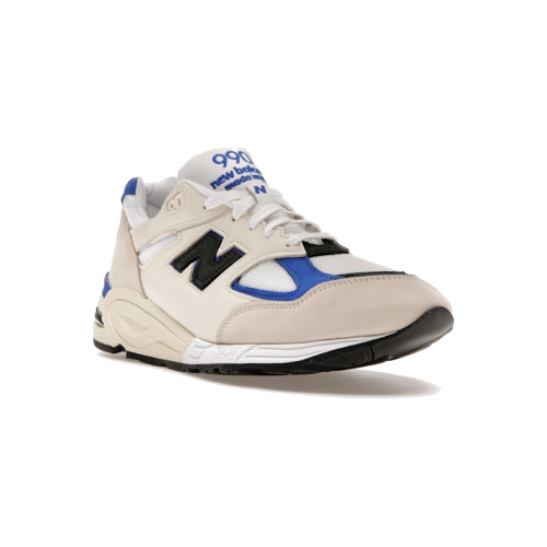 Alternative view of New Balance 990v2 MiUSA White Blue