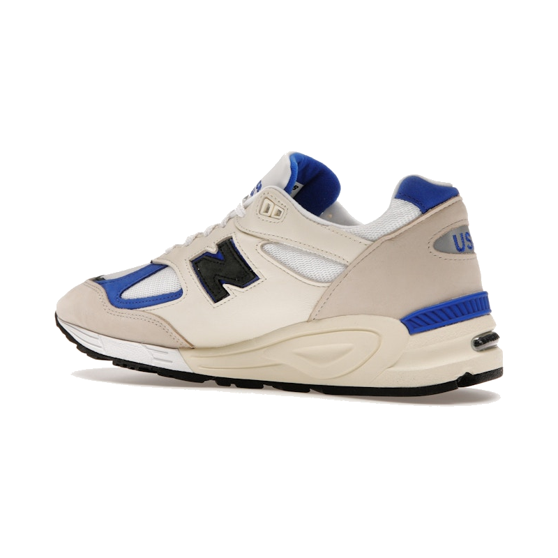 New Balance 990v2 MiUSA White Blue - Image 6