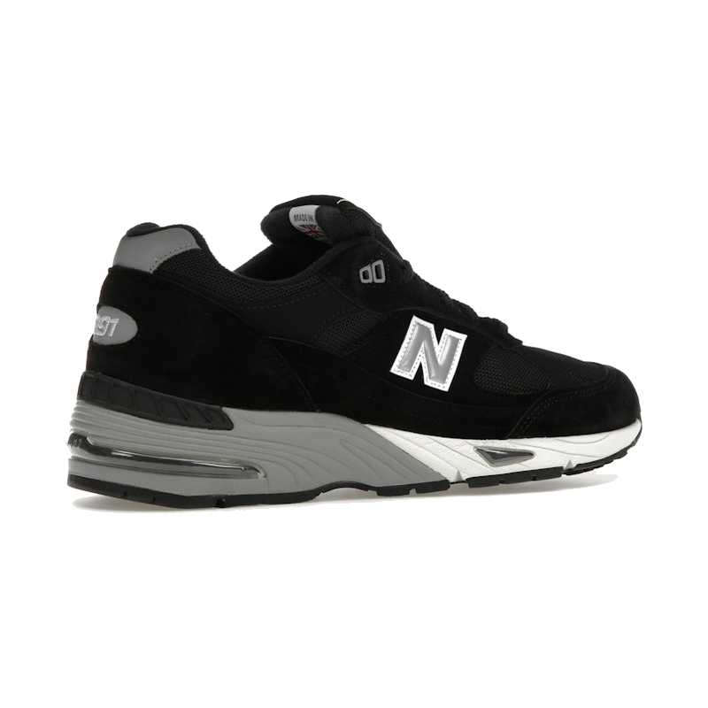 New Balance 991 MiUK Black Silver - Image 10
