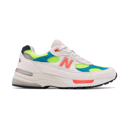 New Balance 992 White Neon Cyan