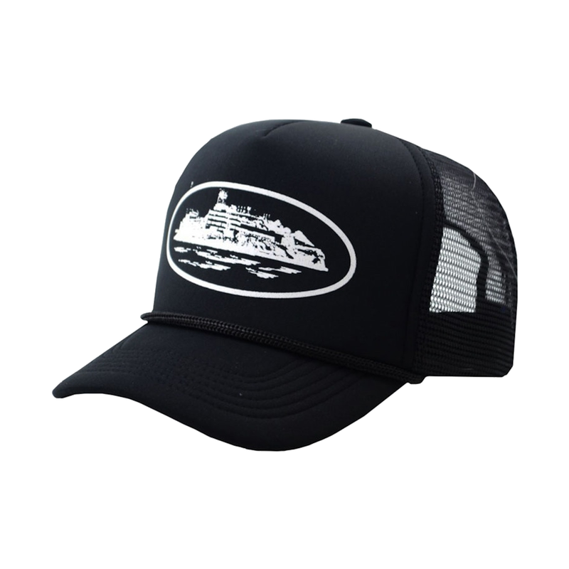 Corteiz Alcatraz Trucker Hat Black