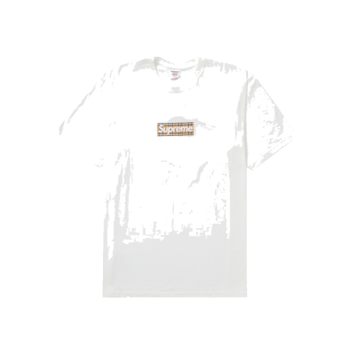 Supreme Burberry Box Logo Tee White