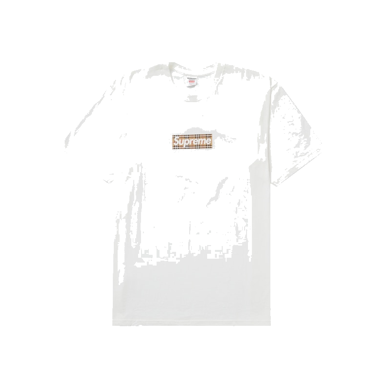 Supreme Burberry Box Logo Tee White