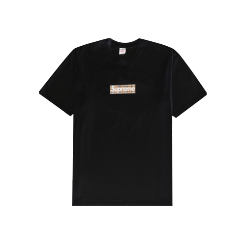 Supreme Burberry Box Logo Tee Black