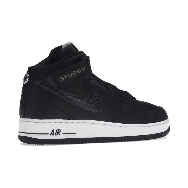 Nike Air Force 1 Mid Stussy Black White - Image 10