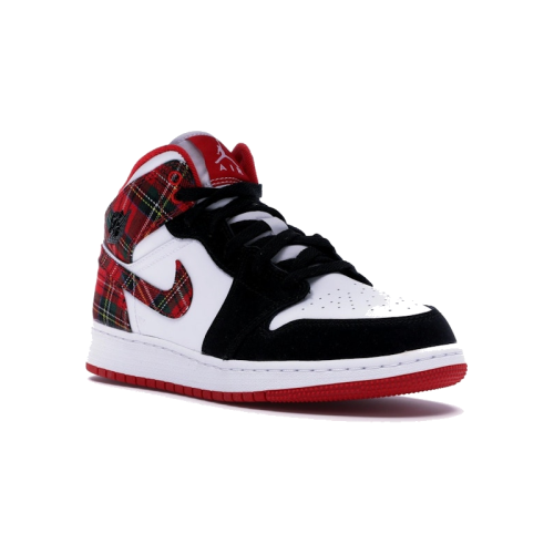 Alternative view of Air Jordan 1 Mid White Plaid