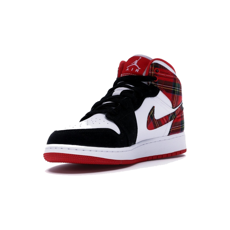 Air Jordan 1 Mid White Plaid - Image 4