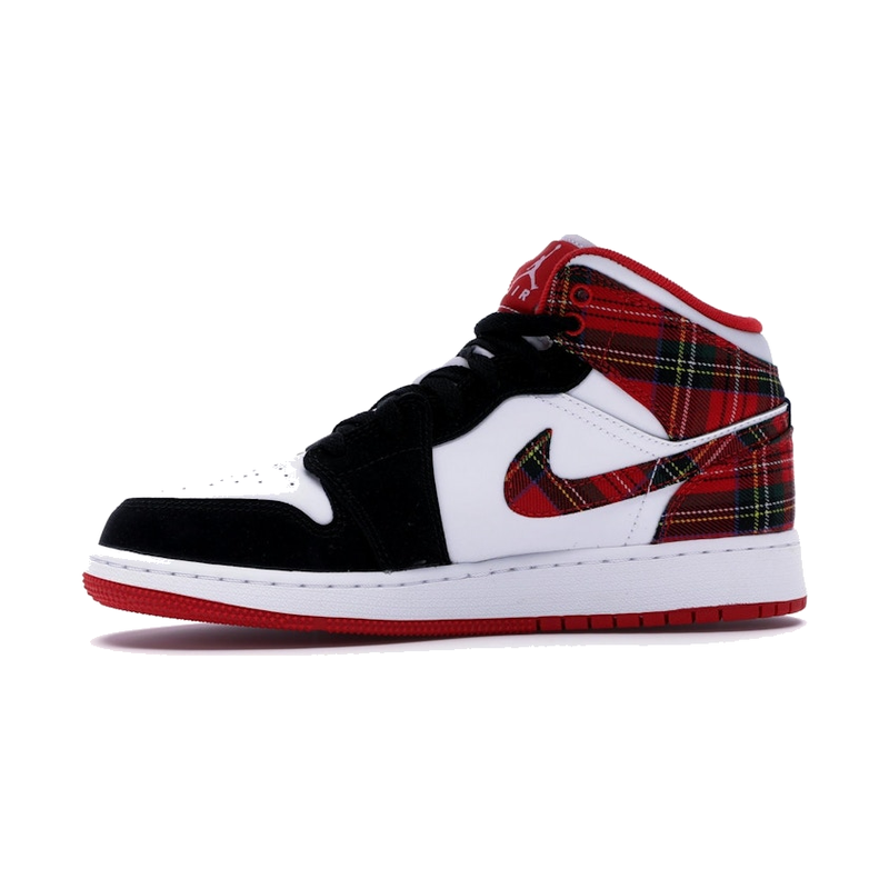 Air Jordan 1 Mid White Plaid - Image 5