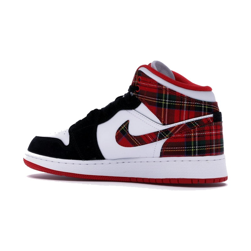 Air Jordan 1 Mid White Plaid - Image 6