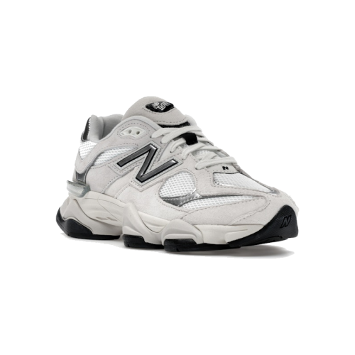 Alternative view of New Balance 9060 White Black Metallic Silver