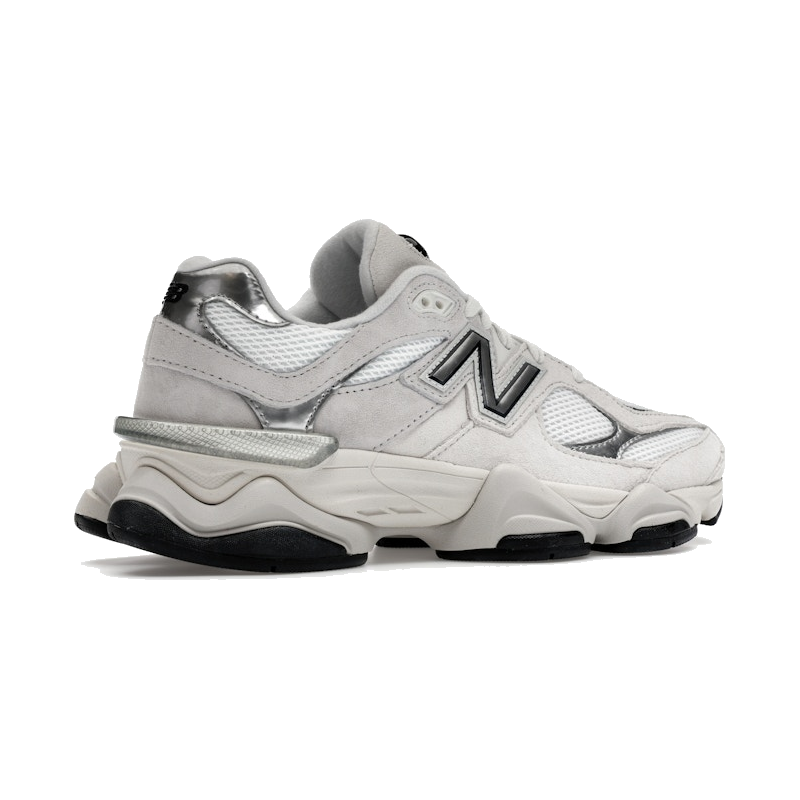 New Balance 9060 White Black Metallic Silver - Image 10