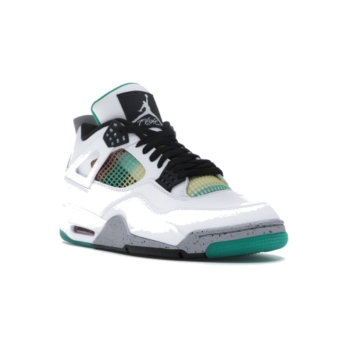 Alternative view of Air Jordan 4 Retro Lucid Green Rasta