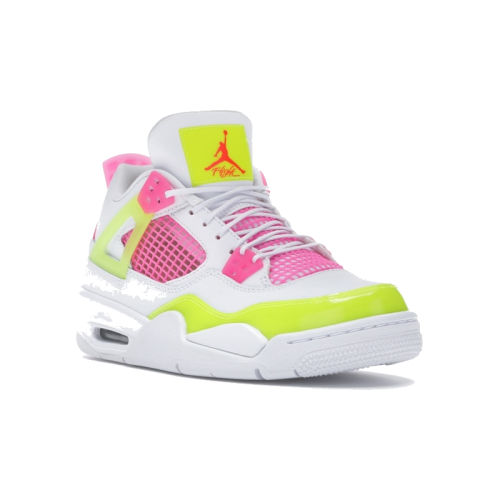 Alternative view of Air Jordan 4 Retro White Lemon Pink