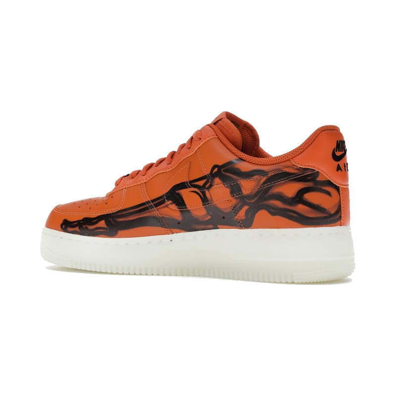 Nike Air Force 1 Low Orange Skeleton Halloween 2020 - Image 6