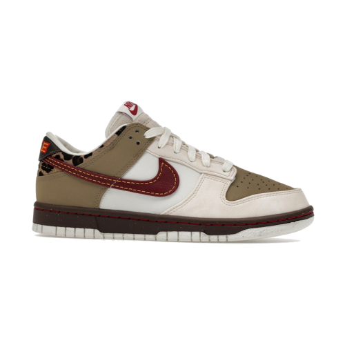 Nike Dunk Low Retro Khaki Team Red Pearl White