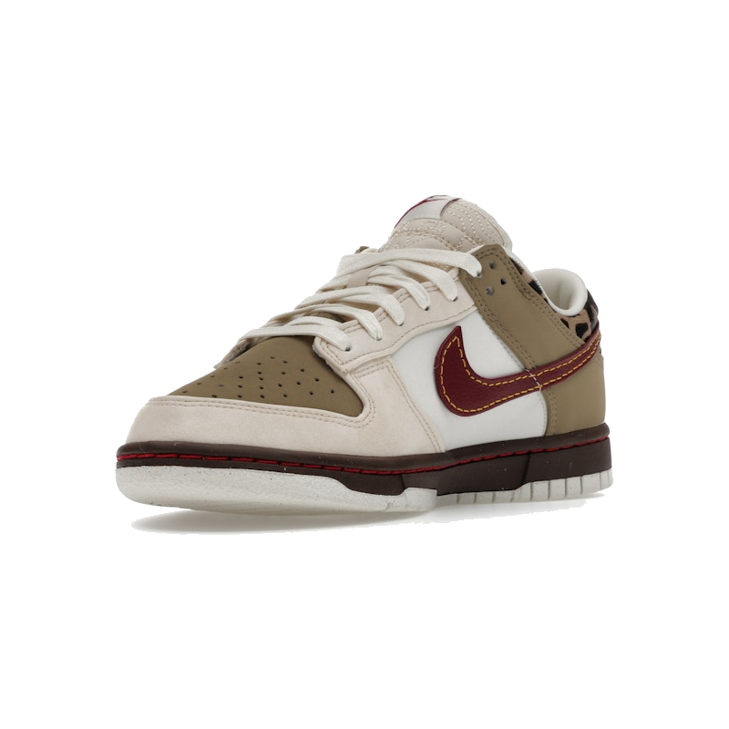 Nike Dunk Low Retro Khaki Team Red Pearl White - Image 4